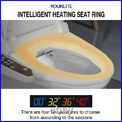 Electronic Smart Bidet Toilet Seat With Sensor Heater Adjustable Touch Panel New