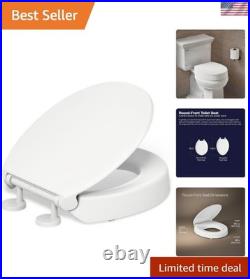 Elegant Elevated Round Toilet Seat with Quiet-Close and Grip-Tight Technology