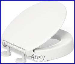 Elegant Elevated Round Toilet Seat with Quiet-Close and Grip-Tight Technology