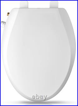 Elegant Elongated Bidet Toilet Seat with Quiet-Close & Adjustable Water Pressure Elegant Elongated Bidet Toilet Seat with Quiet-Close & Adjustable Water Pressure