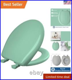 Elegant Ming Green Round Toilet Seat Durable Soft-Close with Easy Clean Design