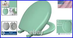 Elegant Ming Green Round Toilet Seat Durable Soft-Close with Easy Clean Design