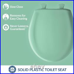 Elegant Ming Green Round Toilet Seat Durable Soft-Close with Easy Clean Design