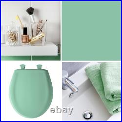 Elegant Ming Green Round Toilet Seat Durable Soft-Close with Easy Clean Design