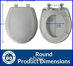 Elegant Ming Green Round Toilet Seat Durable Soft-Close with Easy Clean Design