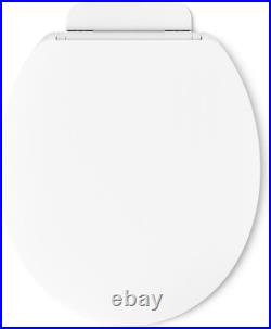 Elegant Quiet Close Round Toilet Seat with Grip-Tight Bumpers Easy Install