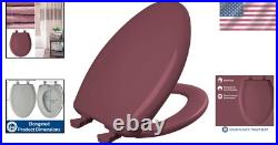 Elegant Raspberry Elongated Slow Close Toilet Seat No Slam, Easy Install