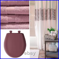 Elegant Raspberry Elongated Slow Close Toilet Seat No Slam, Easy Install