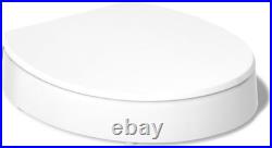 Elevated Round Toilet Seat Soft Close Grip-Tight Bumpers Quick-Attach 3 Inch