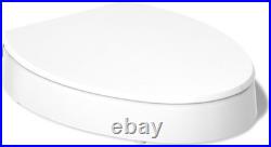 Elevated Soft Close Toilet Seat, Contoured Design, White