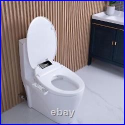 Elongated Bidet Toilet Seat, Electronic Heated Smart Seat, Dryer, Self Cleaning