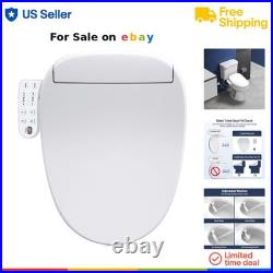 Elongated Bidet Toilet Seat Plastic Warm Water Heated Seat Vortex Wash