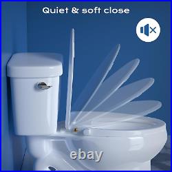 Elongated Bidet Toilet Seat with Quiet-Close, Non-Electric Bidet Toilet Seat wit