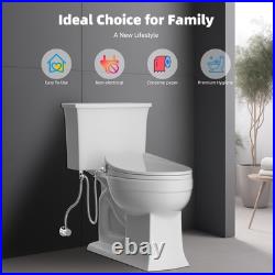 Elongated Bidet Toilet Seat with Slow Close, Non-Electric Bidet Attachment fo Elongated Bidet Toilet Seat with Slow Close, Non-Electric Bidet Attachment fo
