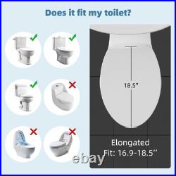 Elongated Bidet Toilet Seat with Slow Close, Non-Electric Bidet Attachment fo Elongated Bidet Toilet Seat with Slow Close, Non-Electric Bidet Attachment fo