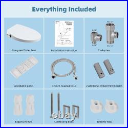 Elongated Bidet Toilet Seat with Slow Close, Non-Electric Bidet Attachment fo Elongated Bidet Toilet Seat with Slow Close, Non-Electric Bidet Attachment fo