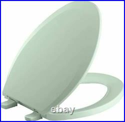 Elongated Closed-Front Toilet Seat with Quick-Release an, Seafoam Green