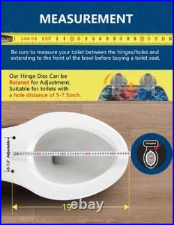 Elongated Ocean Resin Toilet Seat, Soft Close Quick Release Metal Zinc Alloy