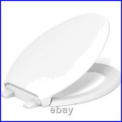 Elongated Plastic Nightlight Toilet Seat Quiet Close Grip-Tight Hardware Elongated Plastic Nightlight Toilet Seat Quiet Close Grip-Tight Hardware