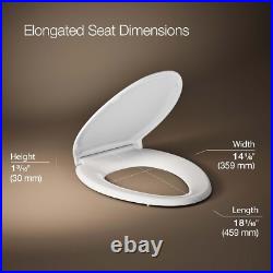 Elongated Plastic Nightlight Toilet Seat Quiet Close Grip-Tight Hardware Elongated Plastic Nightlight Toilet Seat Quiet Close Grip-Tight Hardware