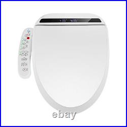 Elongated Smart Electric Bidet Toilet Seat Automatic Induction Heated Dry Light