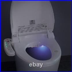 Elongated Smart Electric Bidet Toilet Seat Automatic Induction Heated Dry Light