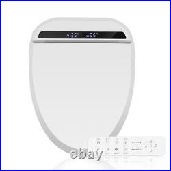 Elongated Smart Electric Bidet Toilet Seat Remote Automatic Induction Heat Dry