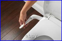 Elongated Toilet Manual Bidet Seat Adjustable Spray Wand Position Water Pressure