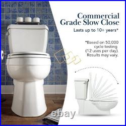 Elongated Toilet Seat BR501-01 Quiet Close, Stain-Resistant and Easy to Keep