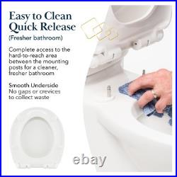 Elongated Toilet Seat BR501-01 Quiet Close, Stain-Resistant and Easy to Keep