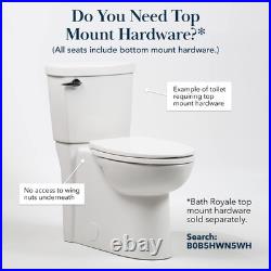 Elongated Toilet Seat BR501-01 Quiet Close, Stain-Resistant and Easy to Keep