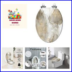 Elongated Toilet Seat Realistic liquid marble with gold Resin Toilet Seat wit Elongated Toilet Seat Realistic liquid marble with gold Resin Toilet Seat wit