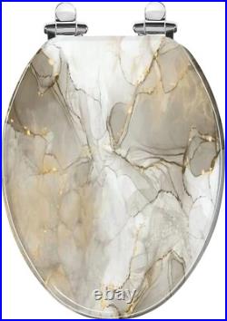 Elongated Toilet Seat Realistic liquid marble with gold Resin Toilet Seat wit Elongated Toilet Seat Realistic liquid marble with gold Resin Toilet Seat wit