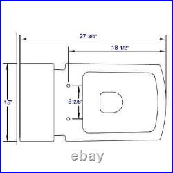 Elongated Toilet Seat in White