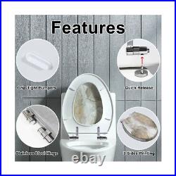 Elongated Toilet Seat liquid marble gold Resin Toilet Seat with Quietly Close