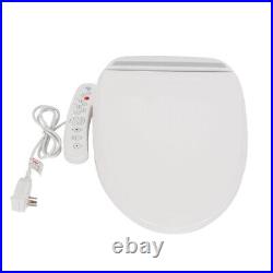 Elongated White Bidet Toilet Dual Nozzles Dry Warm Massage Heated Anti-bacteria