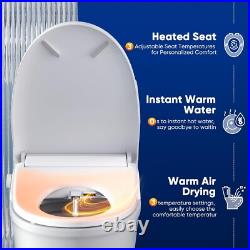 FVZ Bidet Toilet Seat Elongated Smart Heated Toilet Seat