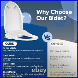 FVZ Bidet Toilet Seat Elongated Smart Heated Toilet Seat