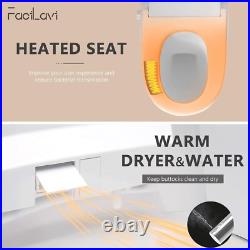 Facilavi Bidet Toilet Seat Elongated Smart Toilet Seat Wireless FC7-US White Facilavi Bidet Toilet Seat Elongated Smart Toilet Seat Wireless FC7-US White