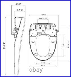 Firoe E35N Bidet Toilet Seat withRemote Control, Heated Seat, Dryer, Elongated