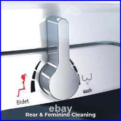 GenieBidet Bidet Toilet Seat Elongated Fits Your Current Toilet Seat No W