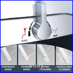 GenieBidet Bidet Toilet Seat Elongated Fits Your Current Toilet Seat No W