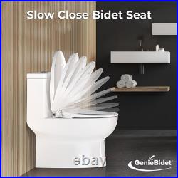 GenieBidet Bidet Toilet Seat Elongated Fits Your Current Toilet Seat No W