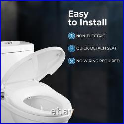 GenieBidet Bidet Toilet Seat Elongated Fits Your Current Toilet Seat No W