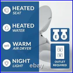 HD-7000 Electric Bidet Seat for Elongated Toiletsm White ITEM-347