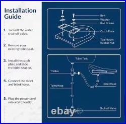 HD-7000 Electric Bidet Seat for Elongated Toiletsm White ITEM-347