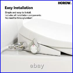 HOROW Bidet Toilet Seat Combo WithWarm Water Flush Instant heating Night Light