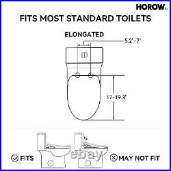 HOROW Bidet Toilet Seat Combo WithWarm Water Flush Instant heating Night Light