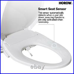 HOROW Bidet Toilet Seat Combo WithWarm Water Flush Instant heating Night Light