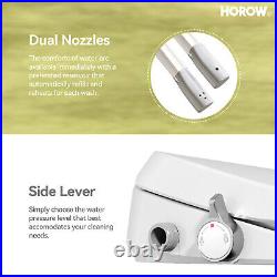 HOROW Bidet Toilet Seat Combo WithWarm Water Flush Instant heating Night Light